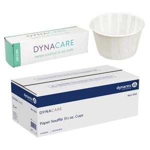 Dynarex Disposable Paper Souffle Cups 3.5–0.5 oz Food-Safe Paper Cups 5000/case - Picture 1 of 35