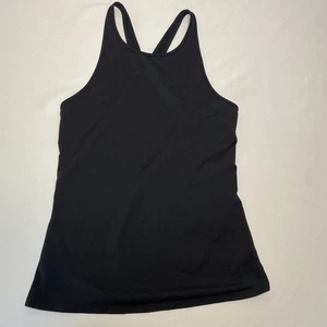 Alo Yoga Select Tank Top Womens XS Black Racer Back Stretch Fitted Cross - Picture 1 of 5