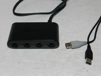 Nintendo Wii U Official OEM GameCube Controller Adapter WUP-028 Switch Tested - Image 1 of 2