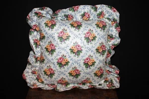 Longaberger 15" Square Ruffle Pillow Mother's Day Floral - Picture 1 of 1