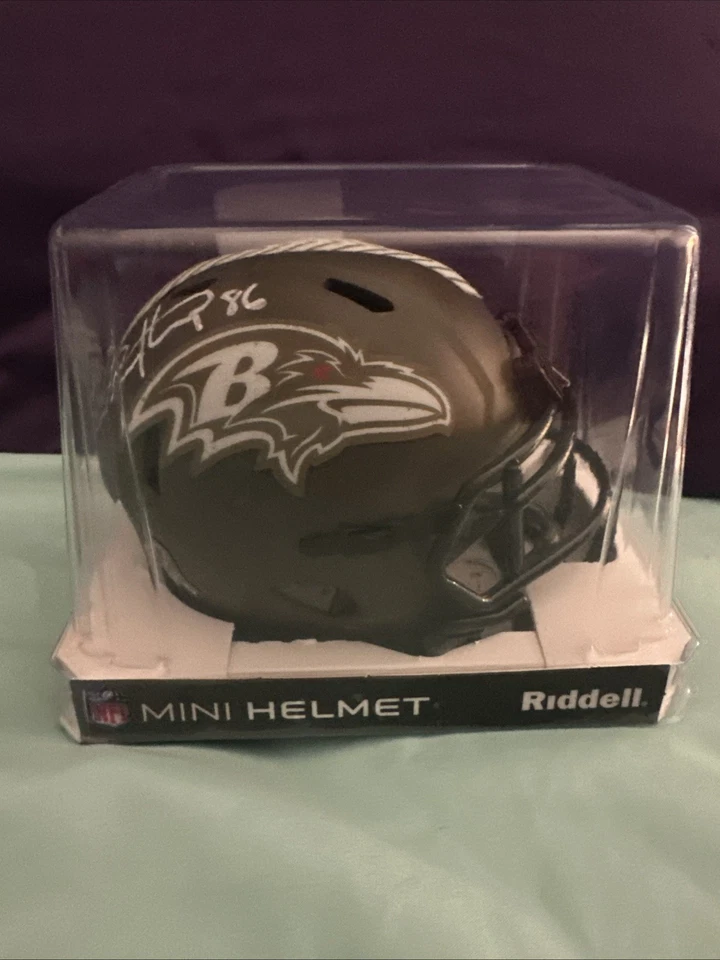 Minicasco autógrafo firmado Todd Heap Baltimore Ravens Salute To Service JSA Foto 1 de 4