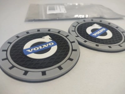 Nuevo 2 piezas. Alfombrilla de goma de silicona con textura con logotipo Volvo para todos los modelos  Foto 1 de 4