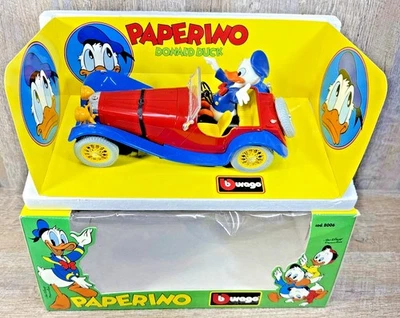 Rare Vtg 1983 Donald Duck Burago Die-cast Metal Model Paperino Car 8006 - Image 1 of 4