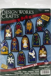 Design Works Filz Ornament Applikation Kit 2"X3,5" Set 13-Buntglas - DW5282 - Bild 1 von 3