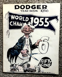 Vintage 1956 Brooklyn Dodger Yearbook World Baseball Champs 1955 RARE - Bild 1 von 10