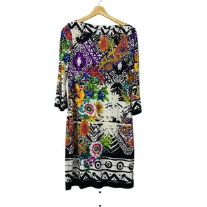 Ice Dress Size 6 Vibrant Colorful Boho Floral Art to Wear Maximalist Dopamine - Picture 1 of 11