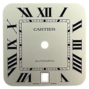 Cartier Santos genuino 39,8 mm esfera romana plateada WSSA0018 - Imagen 1 de 4