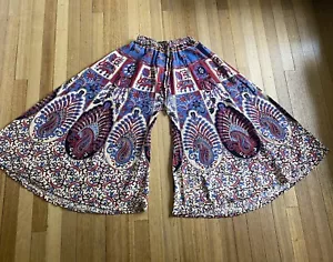 Vintage Phool Indian cotton boho gypsy hippie festival trousers super flares S M - Picture 1 of 12