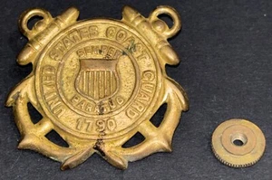 WWII Era USCG Coast Guard Hat Cap Badge Insignia Screw Back 1.75” Semper Paratus - Picture 1 of 8