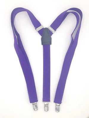 $69 Alfani мужчин твердого фиолетовый узкие эластичные скобы зажим конец подвески - Изображение 1 из 4