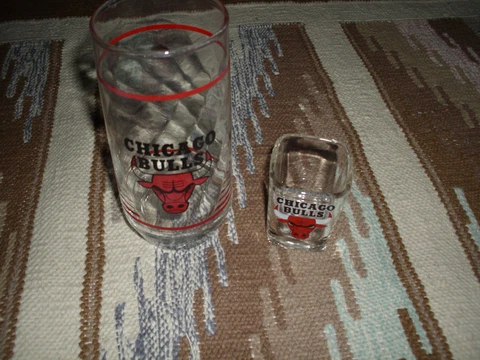Chicago Bulls Shot Glass & Tall Drinking Glass Cover