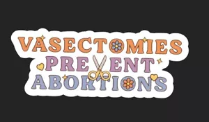 Pegatina - Vasectomías previenen abortos - Hazte una vasectomía - Pro Life Pro Choice - Imagen 1 de 6
