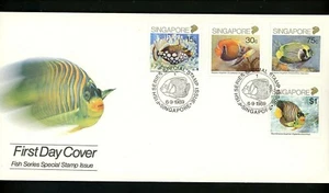 Postal History Singapore FDC #548-551 Marine Life Tropical Fish 1989 - Picture 1 of 2