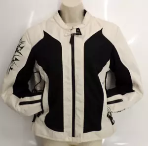 Scorpion GET STUNG White/Black Full Zip Skeletal Padded Jacket - Women's size L - Foto 1 di 24