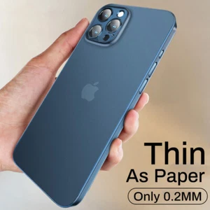 For iPhone 15 14 12 13 Pro Max 11 XR 8 SE Ultra Thin Shockproof Matte Case Cover - Picture 1 of 22