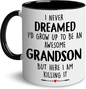 Tolle dankbare Enkel Tasse - lustige Kaffeetasse Geschenk für einen lieben Enkel - Bild 1 von 2
