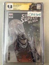 Silver Surfer Black 5 1:200 Forshadow Variant Cgc Ss 9.8 Signed By Cates