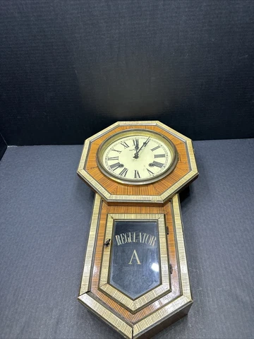 Vintage Antique REGULATOR A WALL CLOCK Cover