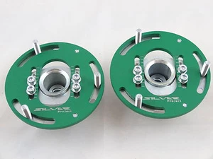 Camber Plates for E36 3D Drift BMW top mounts Front x2 green - Picture 1 of 3