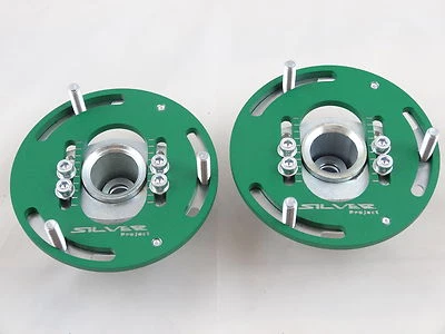 Camber Plates for E36 3D Drift BMW top mounts Front x2 green - Image 1 of 3