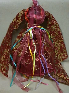 Qualität dunkelrot traditionelles japanisches chinesisches Geisha-Puppenkleid UKeller kostenloser Versand - Bild 1 von 4