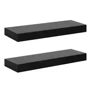 Havlock 2pc 24" Black Wood Shelf Set Blem - Picture 1 of 7