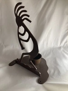 KOKOPELLI Metal Art Flute-wielding Fertility God tealight holder - Picture 1 of 4