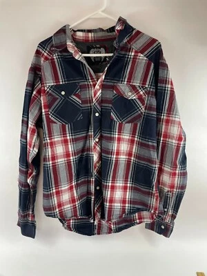 Eighty Eight Shirt Men's Size XL Black Red Plaid Two Front Pockets Button Up - Image 1 of 4