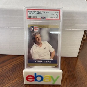 1990 Pro Set PGA Tour #60 Curtis Strange PSA 8 Low Pop - Picture 1 of 2