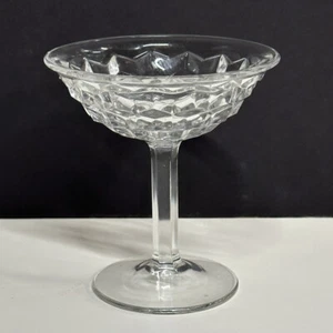 Fostoria American Champagne / Tall Sherbet Clear Glass Hexagon Stem 2056 Cubist - Picture 1 of 7