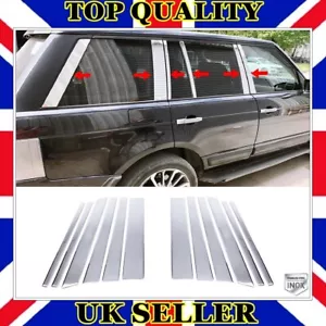 Chrome Door Pillar Trim 12 pcs S.STEEL RANGE ROVER III L322 VOGUE 2002 to 2012 - Picture 1 of 11