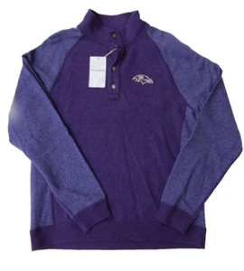 Sudadera Tommy Bahama Baltimore Ravens 1/4 Snap Púrpura-Para Hombre Mediana - Imagen 1 de 9