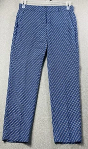 Banana Republic Avery Ankle Pants Women’s Petite Size 0 Blue White - Picture 1 of 4