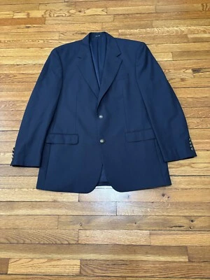 Chaqueta Blazer Michael Kors Para Hombre Talla 42L Azul Sólido 2 Botones de Metal Abrigo Deportivo Foto 1 de 4