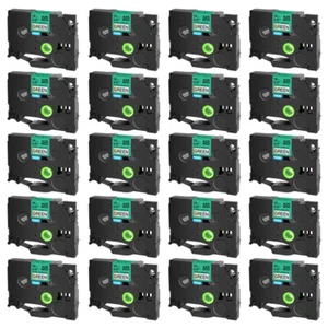 Cinta de etiquetas 20PK negra sobre verde TZ-731 Tze-731 para Brother PT-D600 PT-300 0,47"" - Imagen 1 de 8