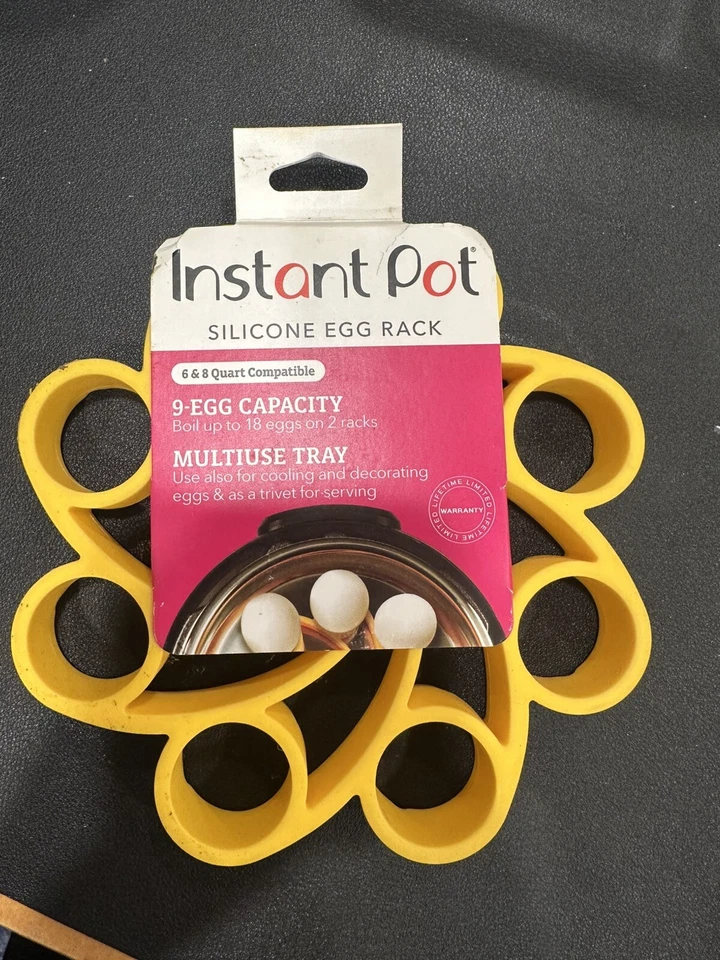 Instant Pot, Yellow Official Silicone Egg Rack, Compatible with 6-quart, 8-quart - Image 1 of 1