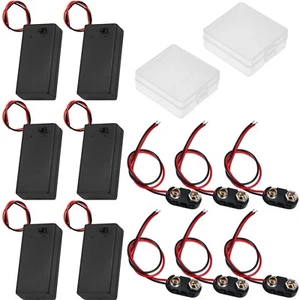 Packung mit 6 Stück 9V Blockbatterie-Kabel mit Schalter für Arduino-Projekte - Bild 1 von 1