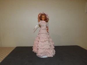 Vintage 11" Fashion Doll with Handmade Pink Dress, Hat + Bloomers - Picture 1 of 4