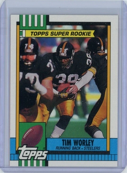 TIM WORLEY 1990 Topps Super Rookie #175 Steelers - Image 1 of 1