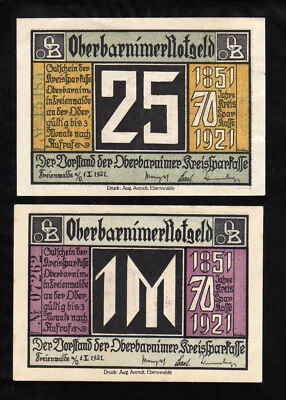 FREIENWALDE - GERMANY NOTGELD -  25 PFENNIG, 1 MARK - Image 1 of 2