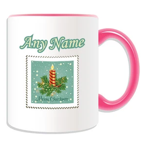 Regalo Personalizado Estampilla de Vela de Navidad Taza Té Café Estrella de Navidad - Imagen 1 de 20