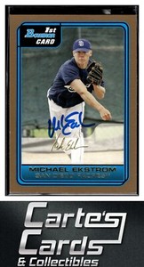 Michael Ekstrom 2006  Bowman Gold #B42 Padres TTM/IP Signed Autographed