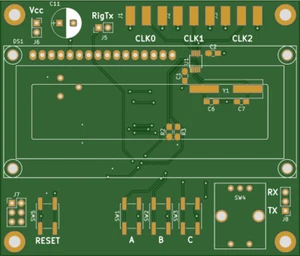 PCB for SI5351 VFO DIY PLATINE BASTELN SI-5351 Printed Circuit Board DDS PLL - Zdjęcie 1 z 3