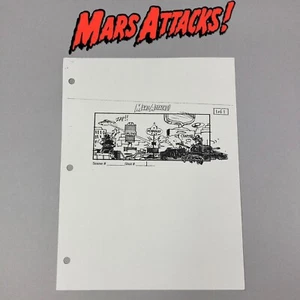 Mars Attacks! (1996) - Production Used Storyboard, Tim Burton, Vegas Attack VFX - Picture 1 of 13