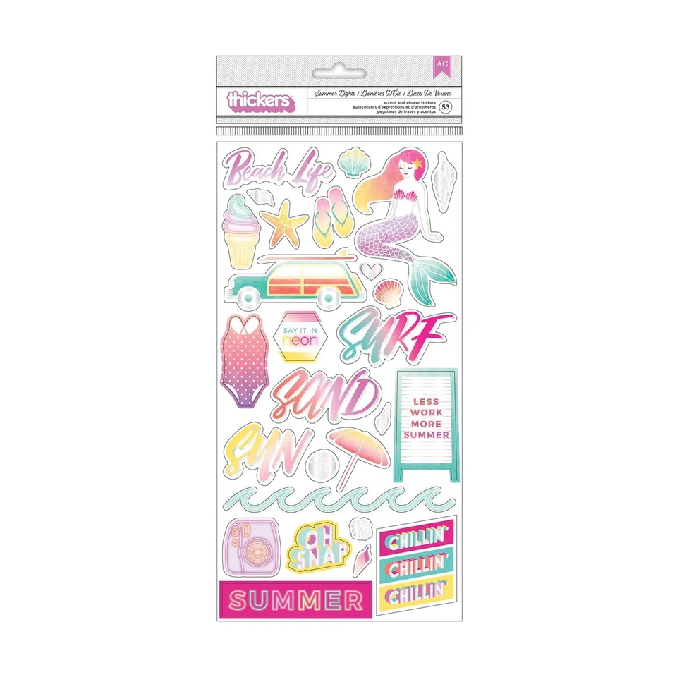 Pink Paislee • Summer Lights Thickers Holographic Icons (2pc/pack) - 3pk - Image 1 of 1