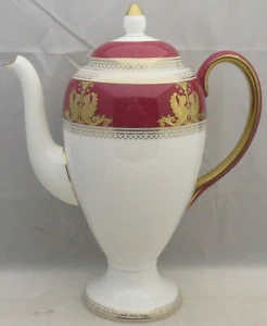Wedgwood Columbia Pulver Rubin (Rand und Mitte) Kaffeekanne & Deckel - Bild 1 von 1