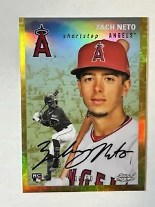 2023 Topps Chrome Platinum Zach Neto /50 Gold rifrattore WC Rookie #102 - Foto 1 di 2