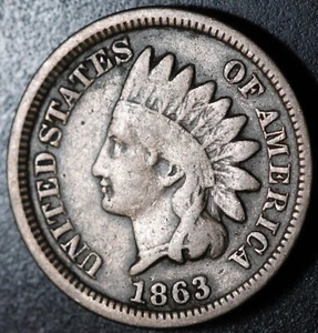 CENTAVO CABEZA INDIA 1863 - EN MUY BUEN ESTADO MUY BUENO+ - Imagen 1 de 2