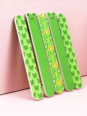 5pcs Frog Cartoon Design Nail Files, Frog Lover Gift, Christmas Gift - Image 1 of 4