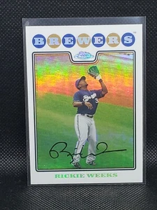 2008 Topps Chrome Refractor #175 Rickie Weeks Brewers - Picture 1 of 2